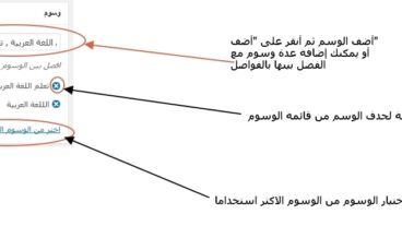 صورة : إضافة وتعديل الوسوم في الووردبريس