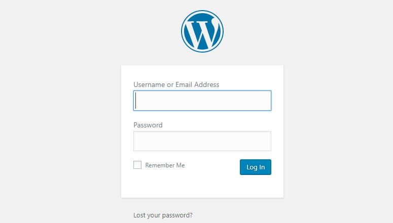 كيفية إنشاء مدونة ووردبريس - تسجيل الدخول إلى مدونتك 