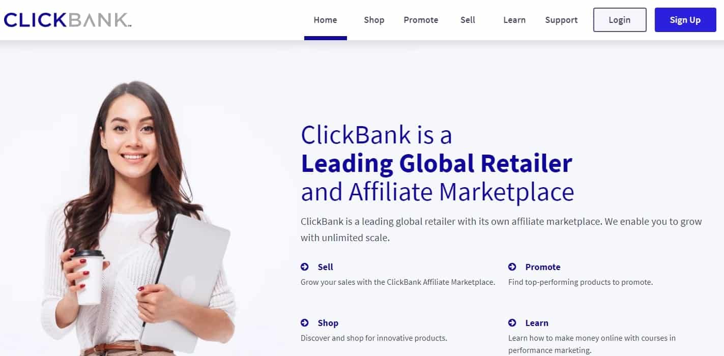 أفضل برامج التسويق بالعمولة - clickbank