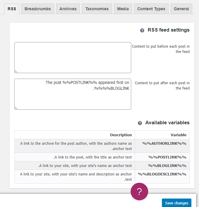 أفضل إضافة سيو - إضافة yoast seo- حماية خلاصات rss