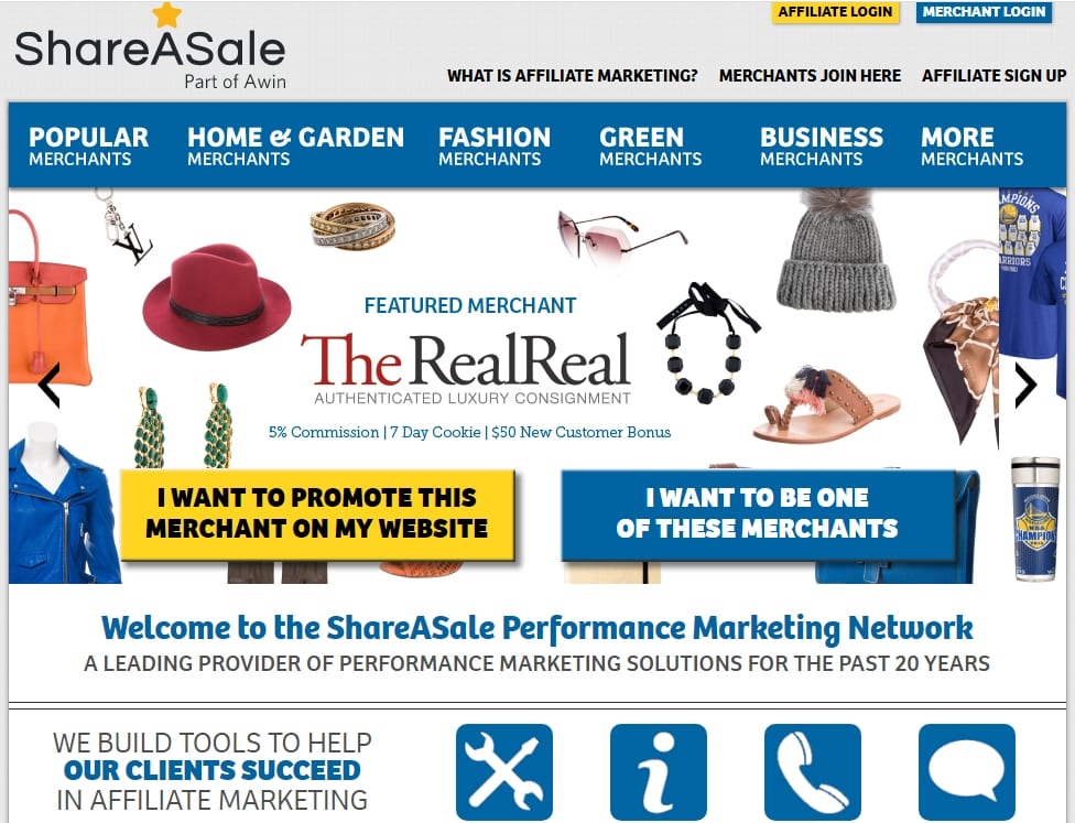منصات التسويق بالعمولة ShareASale