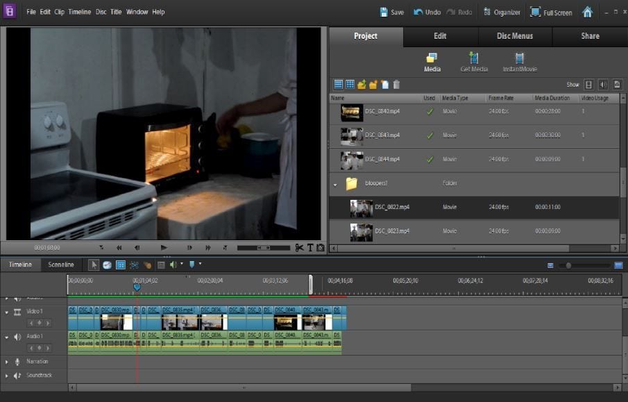 أفضل برامج مونتاج الفيديو - برنامج Adobe Premiere Elements