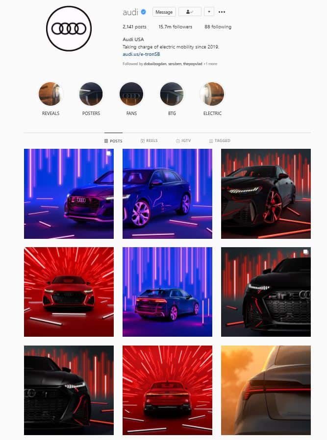 إستراتيجية  الترويج الخاصة بــ Audi للتسويق عبر وسائل التواصل الاجتماعي