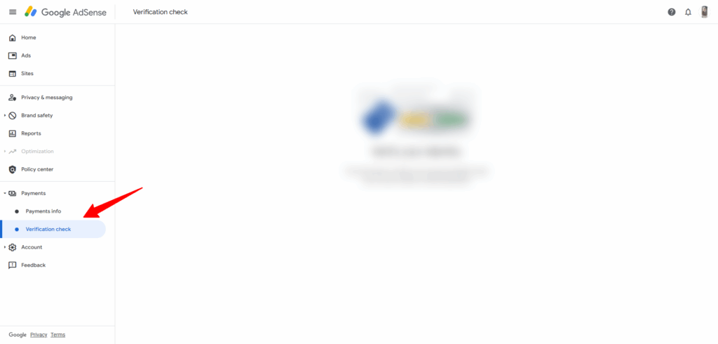 بدء التحقق من الرمز البريدي PIN